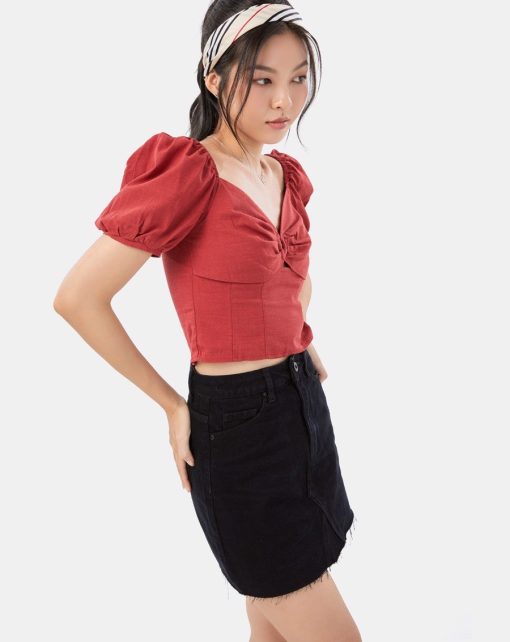 Mini Denim Skirt màu đen ảnh 5
