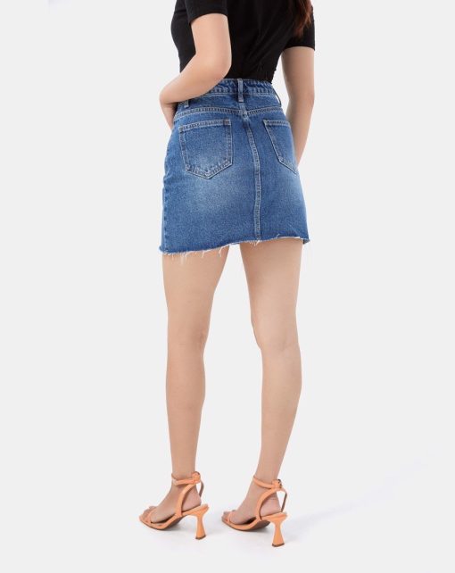 Mini Denim Skirt màu xanh ảnh 6