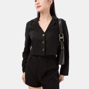 Quần Shorts Dằn Li Giữa màu đen ảnh 3 - 300