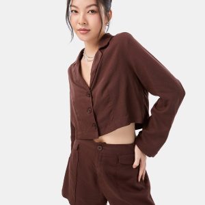 Quần Shorts Dằn Li Giữa màu nâu ảnh 4 - 300