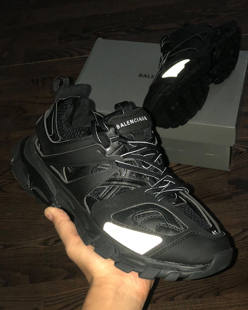 balenciaga track 3.0 black phản quang