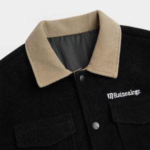 Cổ Áo khoác Jacket nhung tăm 2 lớp Nam ATINO Hàn Quốc AD3.8101 - 300