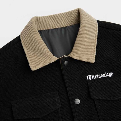 Cổ Áo khoác Jacket nhung tăm 2 lớp Nam ATINO Hàn Quốc AD3.8101