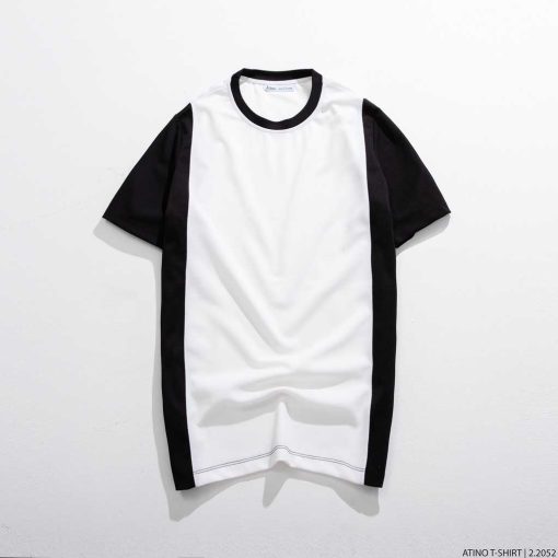 Áo Phông Cộc Tay Cổ Tròn Phối Màu PENAL ATINO Cotton AP2.2052 màu trắng