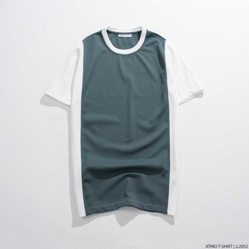 Áo Phông Cộc Tay Cổ Tròn Phối Màu PENAL ATINO Cotton AP2.2052 màu xanh