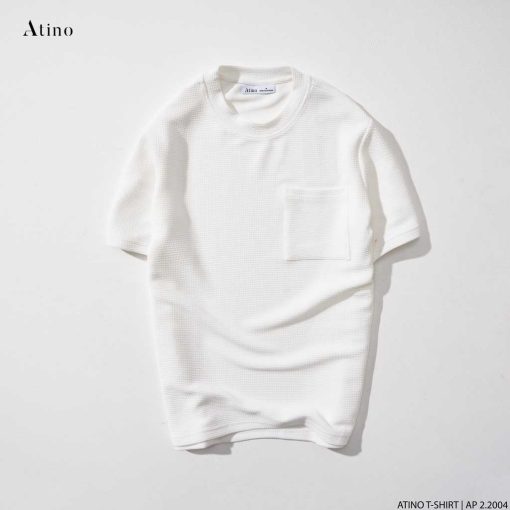 Áo Thun Cộc Tay Túi Hộp ATINO Cotton AP2.2004 màu trắng