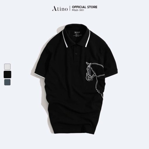 Áo Polo Nam HORSE ATINO thêu hình ngựa tinh tế PL3.3001
