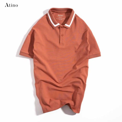 Áo Polo Nam NELI ATINO viền cổ thanh lịch PL4.3036 màu cam