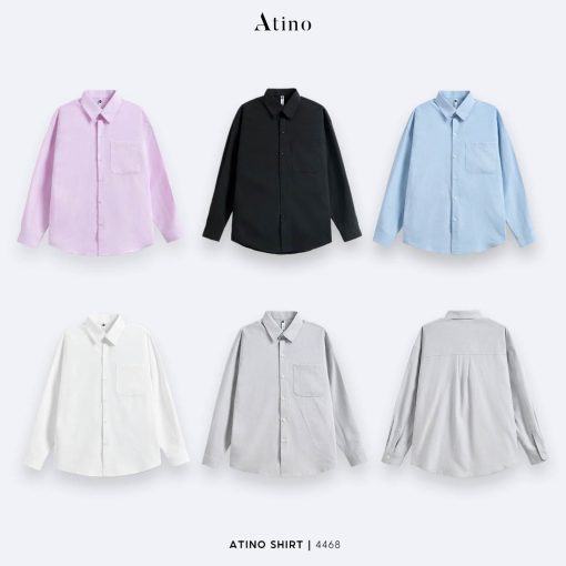 Áo sơ mi dài tay Oxford nam Atino vải cotton nhiều màu SM.L.5.4468