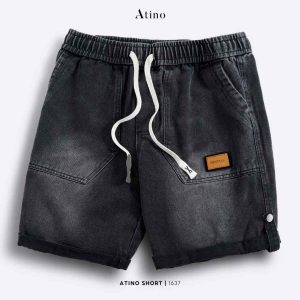 Mặt trước Quần short jean nam Original Atino chất liệu cotton L.1.1637