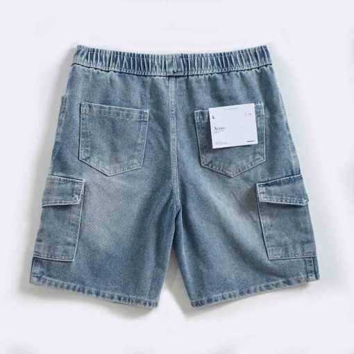 Mông Quần short jean nam xanh đen Atino chất liệu jean cotton QS.L.2.1638