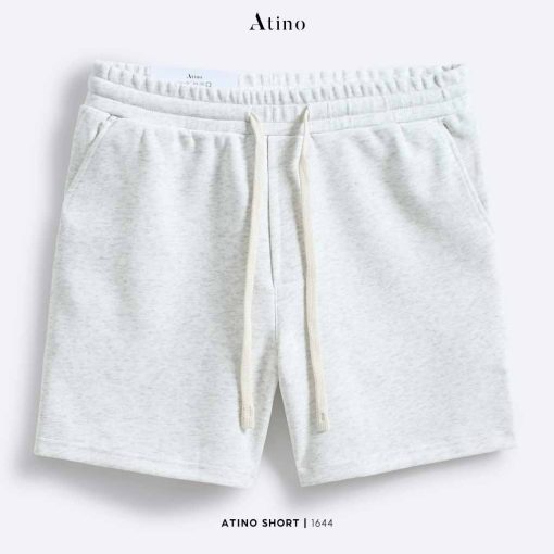 Quần short nam trơn Atino chất liệu cotton dáng trẻ trung L.4.1644 màu ghi nhạt