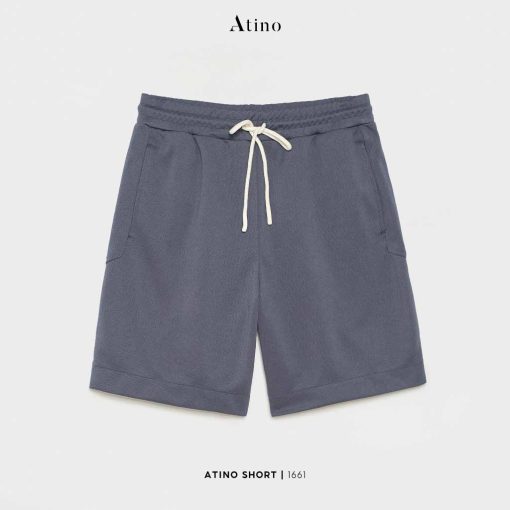 Quần short nam trơn Atino chất liệu polyester L.3.1661 màu ghi