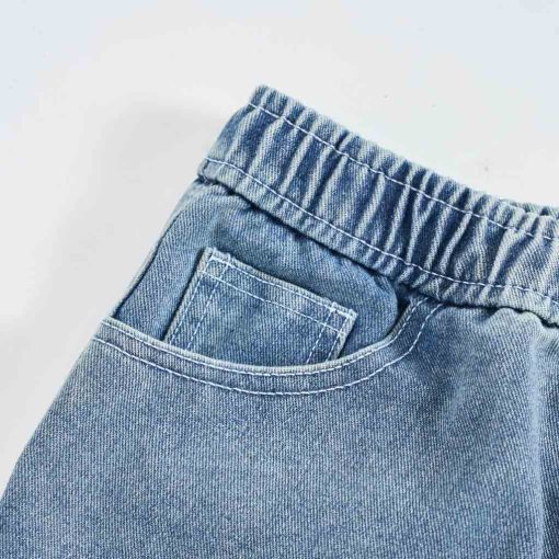 Túi Quần short jean nam xanh đen Atino chất liệu jean cotton QS.L.2.1638