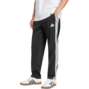 adidas Men's 3-Stripes Tricot Opem Hem Track Pants Black
