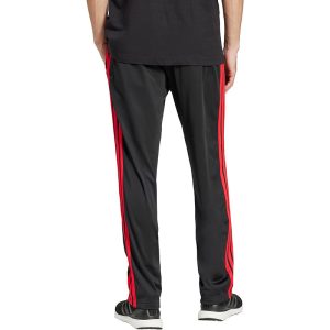 Adidas Men's 3-Stripes Tricot Opem Hem Track Pants Black/Pure Ruby 2