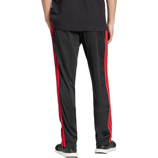 Adidas Men's 3-Stripes Tricot Opem Hem Track Pants Black/Pure Ruby 2