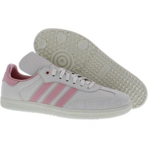Adidas Unisex-Adult Samba Indoor Sneaker White/Pink 2