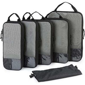 BAGSMART 6 Set Compression Packing Cubes Black