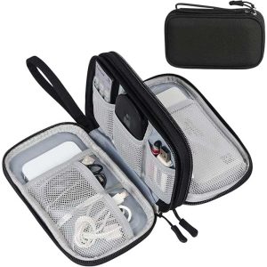 FYY Travel Cable Organizer Pouch Black