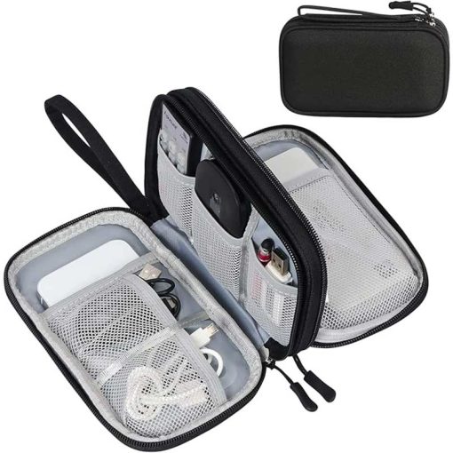 FYY Travel Cable Organizer Pouch Black