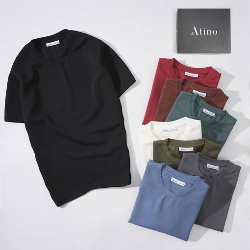 Áo Phông Nam Trơn Cổ Tròn ATINO Form Fitted AP8.2015 nhiều màu