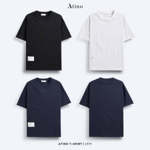 Áo Thun Nam Trơn Cổ Tròn Ngắn Tay ATINO Cotton Form Loose L.3.2899