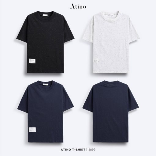 Áo Thun Nam Trơn Cổ Tròn Ngắn Tay ATINO Cotton Form Loose L.3.2899