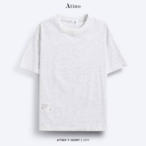 Áo Thun Nam Trơn Cổ Tròn Ngắn Tay ATINO Cotton Form Loose L.3.2899 màu trắng - 300