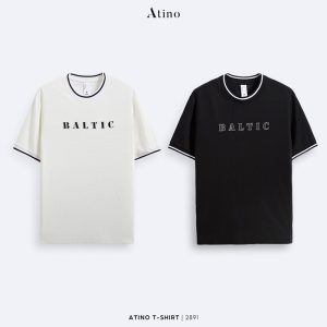 Áo Thun Nam Trơn Cổ Tròn Ngắn Tay ATINO In BALTIC L.2.2891