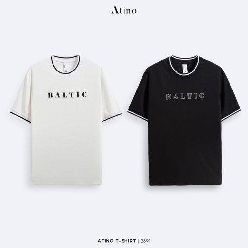 Áo Thun Nam Trơn Cổ Tròn Ngắn Tay ATINO In BALTIC L.2.2891