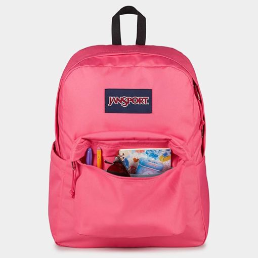 JanSport Backpack Hot Pink Padded 15-inch Laptop and Bottle Pocket 2