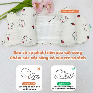 Gối Chặn Định Hình Đầu Cho Bé Sơ Sinh BAFABY Vỏ Đỗ Hạn Chế Vi Khuẩn 3 - 300