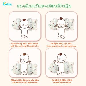Gối Chặn Định Hình Đầu Cho Bé Sơ Sinh BAFABY Vỏ Đỗ Hạn Chế Vi Khuẩn 7 - 300