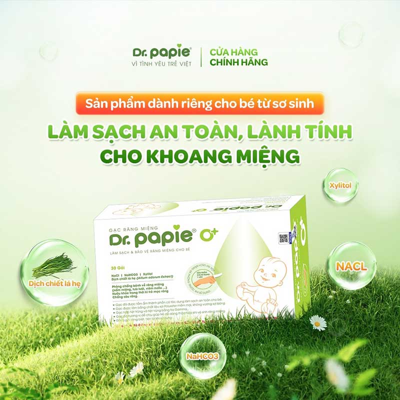 Gạc Rơ Lưỡi Dr.Papie Tiêu Chuẩn 5SAO, Làm Sạch Răng, Lưỡi, Nướu và Khoang Miệng Cho Bé 2 Gạc Rơ Lưỡi Dr.Papie Tiêu Chuẩn 5SAO, Làm Sạch Răng, Lưỡi, Nướu và Khoang Miệng Cho Bé 2