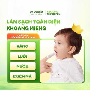 Gạc Rơ Lưỡi Dr.Papie Tiêu Chuẩn 5SAO, Làm Sạch Răng, Lưỡi, Nướu và Khoang Miệng Cho Bé 6 - 300