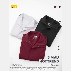 Áo Khoác Gió Nam 4c Plus Dáng Suông YODY cản gió, cản bụi, chống nắng MCWC25F024 3 màu