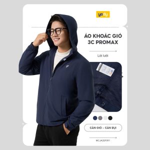 Áo khoác gió nam Yody 3C Promax cản gió cản bụi giữ ấm MCJA25F091
