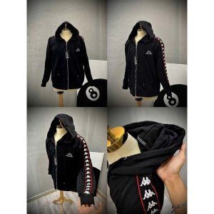 Áo Khoác Hoodie Zip Kappa Dệt Tay Thêu Ngực Nỉ Chân Cua Dày Dặn Full Tem Tag Mạc 6 - 300