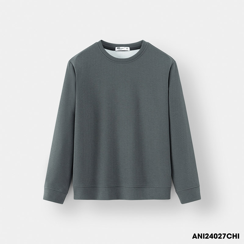 Áo Nỉ Nam Thu Đông 5S FASHION Countdown S-WARM (M0ANI25013-24027) màu chì Áo Nỉ Nam Thu Đông 5S FASHION Countdown S-WARM (M0ANI25013-24027) màu chì