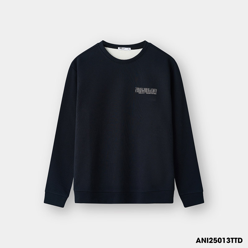 Áo Nỉ Nam Thu Đông 5S FASHION Countdown S-WARM (M0ANI25013-24027) màu tím than 013 Áo Nỉ Nam Thu Đông 5S FASHION Countdown S-WARM (M0ANI25013-24027) màu tím than 013