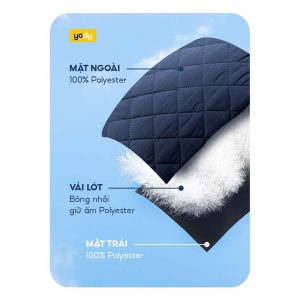 Áo phao nam YODY trần trám bền, nhẹ, siêu ấm, có thể giặt máy - PHM7009 lót lông - 300