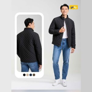 Áo phao nam YODY trần trám bền, nhẹ, siêu ấm, có thể giặt máy - PHM7009 màu đen - 300