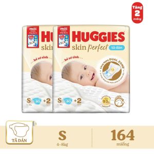 Combo 2 Tã/bỉm dán sơ sinh Huggies Skin Perfect S 80+2 miếng 2