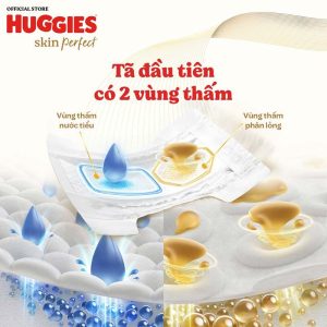 Combo 2 Tã/bỉm dán sơ sinh Huggies Skin Perfect S 80+2 miếng 3 - 300