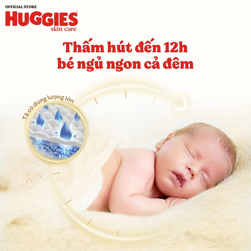 Combo 2 Tã/bỉm dán sơ sinh Huggies Skin Perfect S 80+2 miếng 6 Combo 2 Tã/bỉm dán sơ sinh Huggies Skin Perfect S 80+2 miếng 6
