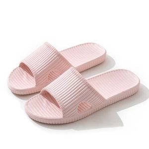 Dép nhựa dẻo nguyên khối đi trong nhà siêu bền 2067 màu hồng nhạt - 300