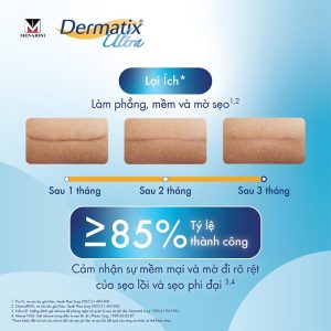 Gel mờ sẹo Dermatix Ultra 15g làm phẳng mềm sẹo lồi, sẹo thâm