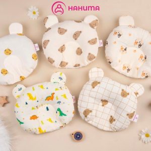 Gối Sơ Sinh Chống Bẹp Đầu Hahuma – Gối Lõm Vải Xô Muslin Mềm Mịn Cho Bé Ngủ Ngon 2