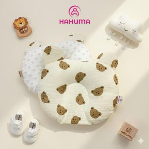 Gối Sơ Sinh Chống Bẹp Đầu Hahuma – Gối Lõm Vải Xô Muslin Mềm Mịn Cho Bé Ngủ Ngon 7 - 300